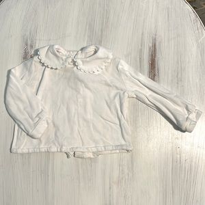 💚5/$25💚 White Long Sleeve Peter Pan Collar Top